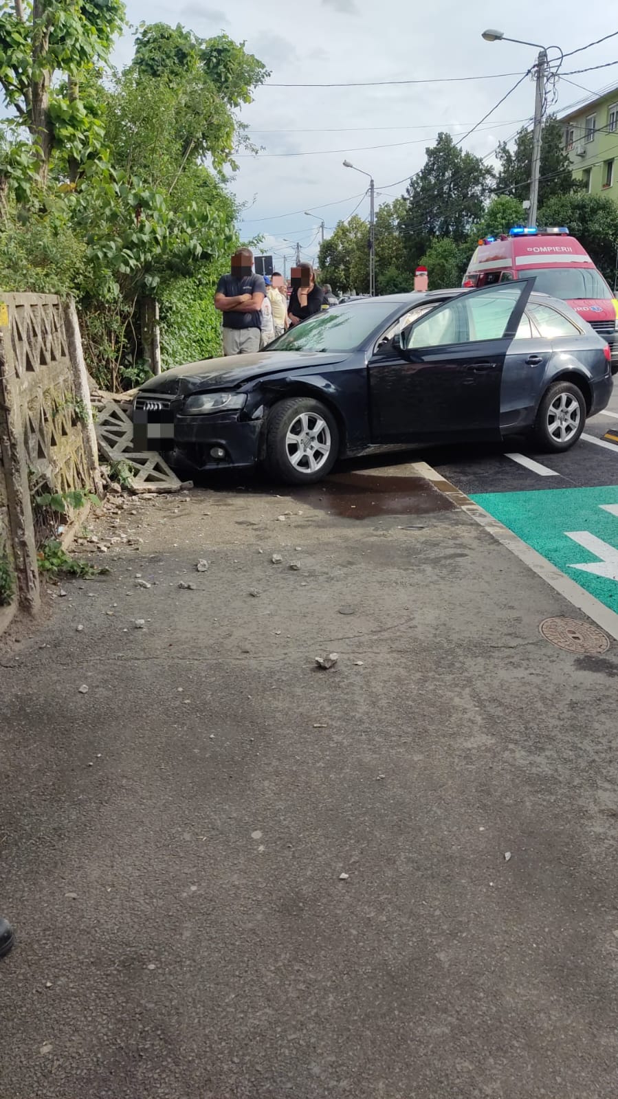 Intervenție la un accident rutier petrecut în Municipiul Câmpia Turzii 